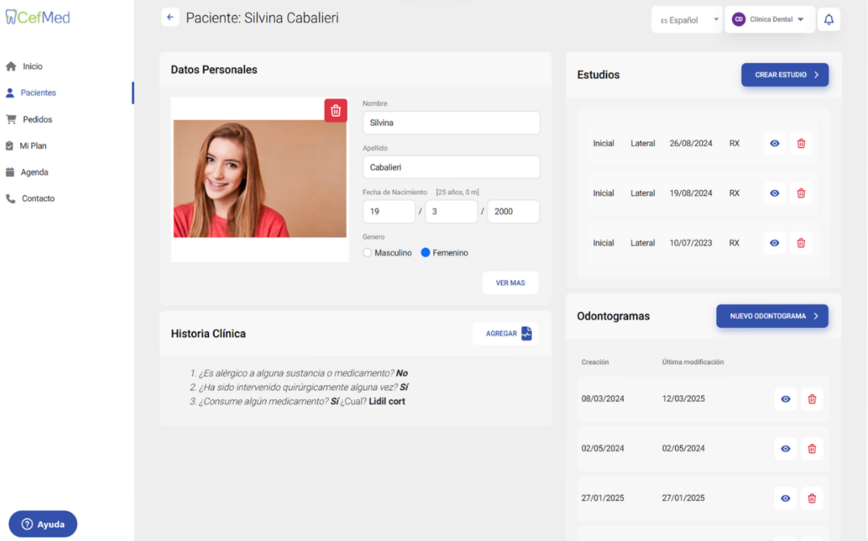 Dashboard real de CefMed